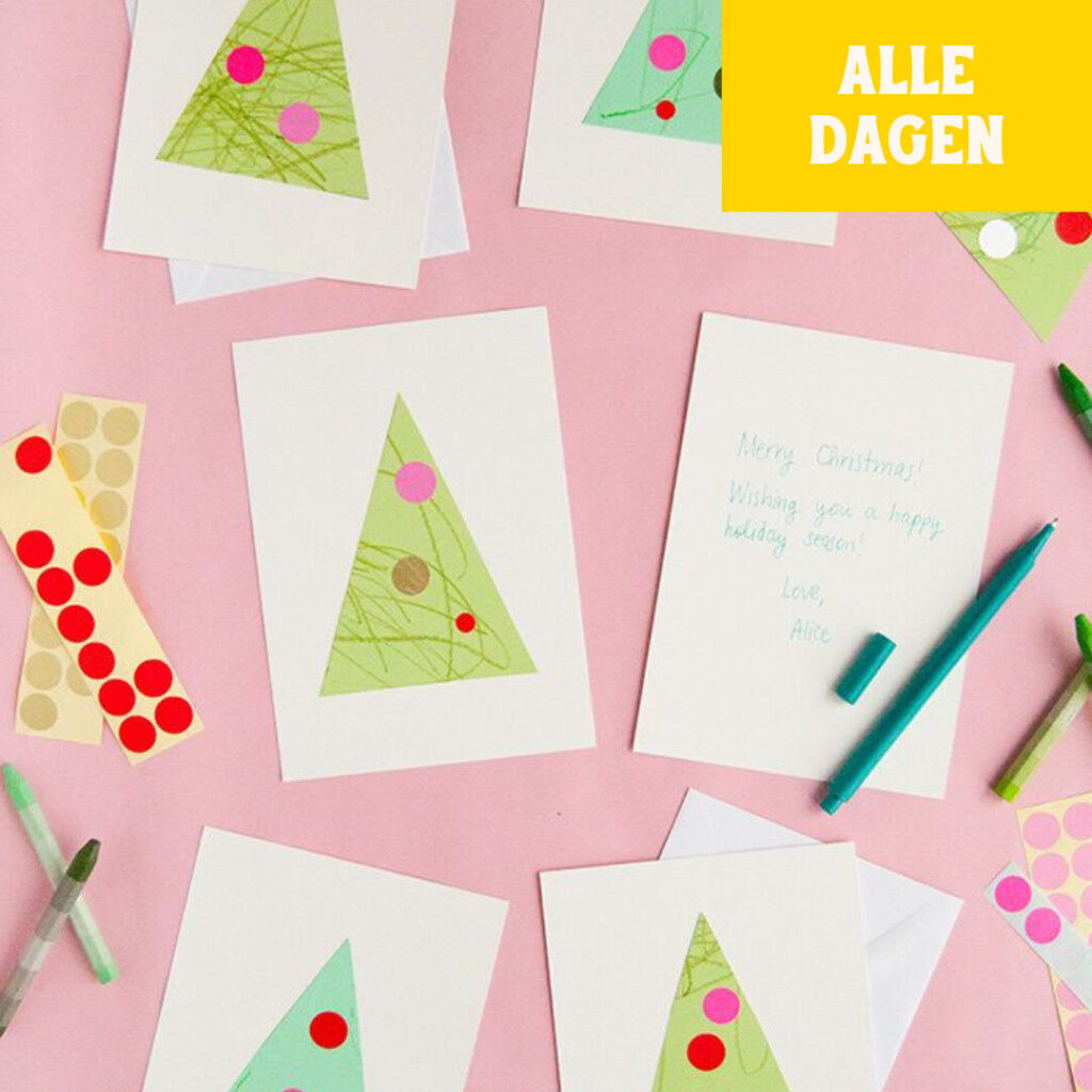 Kerstkaart knutselen - polder parade wintermarkt