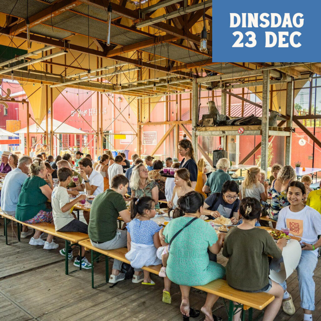 Aanschuifmaaltijd _ aan tafel _ polder parade wintermarkt _ diner